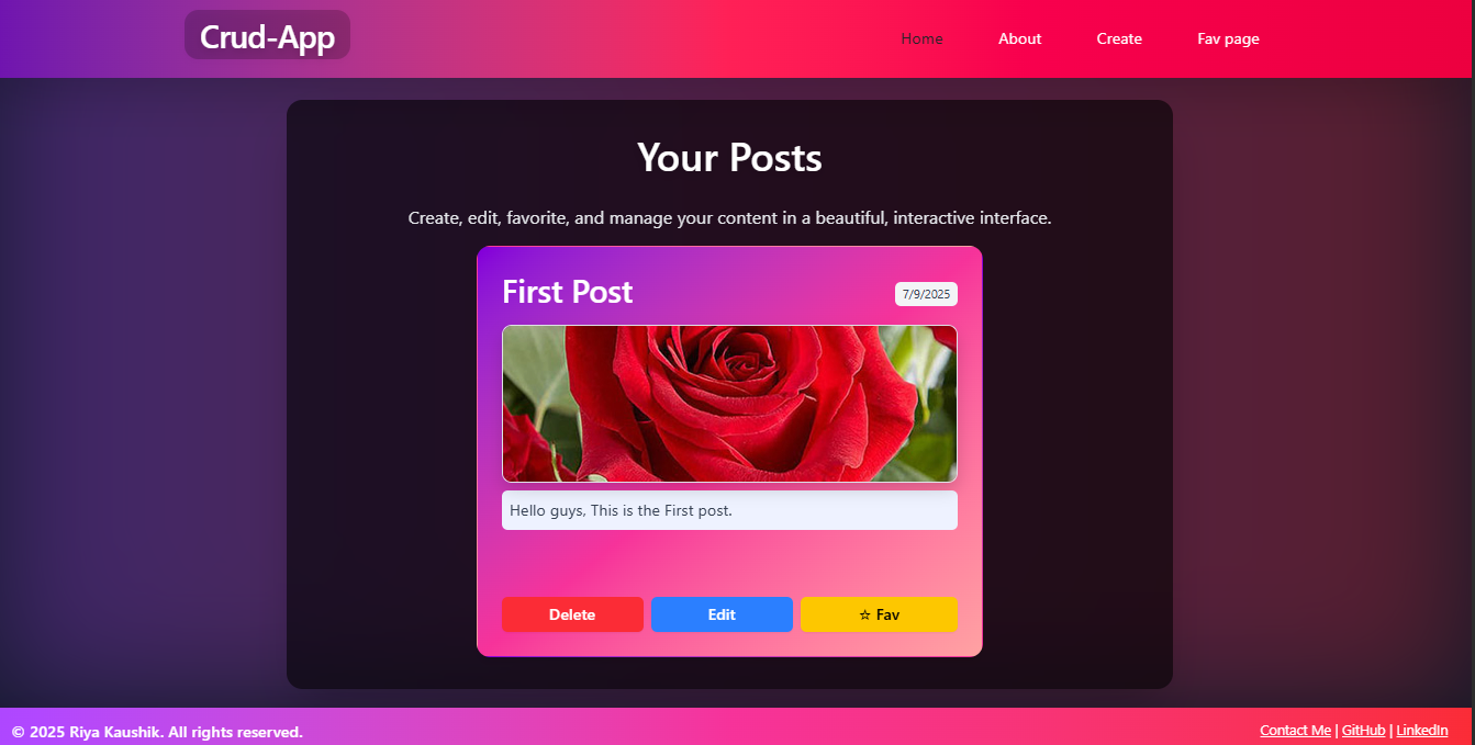 React Redux CRUD (Posts App)
